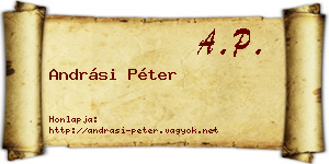 Andrási Péter névjegykártya