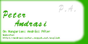 peter andrasi business card
